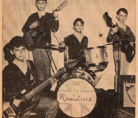Our first band (note the ages in the caption). Paul Revere and the Raiders were big at the time, hence the name to be in vogue. Once Danny joined us later that year, we had the beginnings of our band called Hereafter. Danny, Watson and I played together until late 1973. A great deal went on in a few short years!