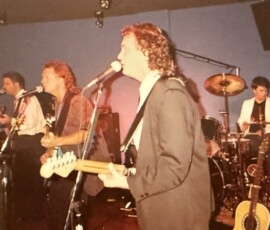 I can tell by the new Pearl set I'm playing that this was an Attractions gig later in our run as The System. Flip is still with us here, so still early to mid-90's.